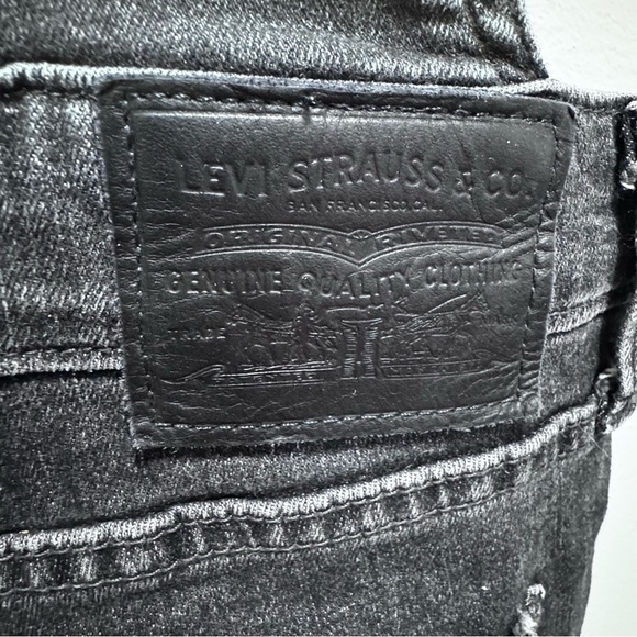 Levi's Skinny Denim Overalls Size 32 Grey Black - Picture 10 of 16